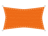 Sonnensegel HDPE orange, 4x3