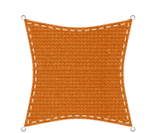 Sonnensegel HDPE orange, 3,5x3,5
