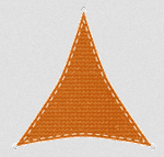 Sonnensegel HDPE orange, 3,6x3,6x3,6