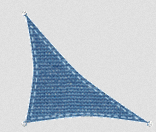 Sonnensegel HDPE azurblau, 3,6 x 3,6 x 5,1