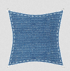 Sonnensegel HDPE azurblau, 5x5